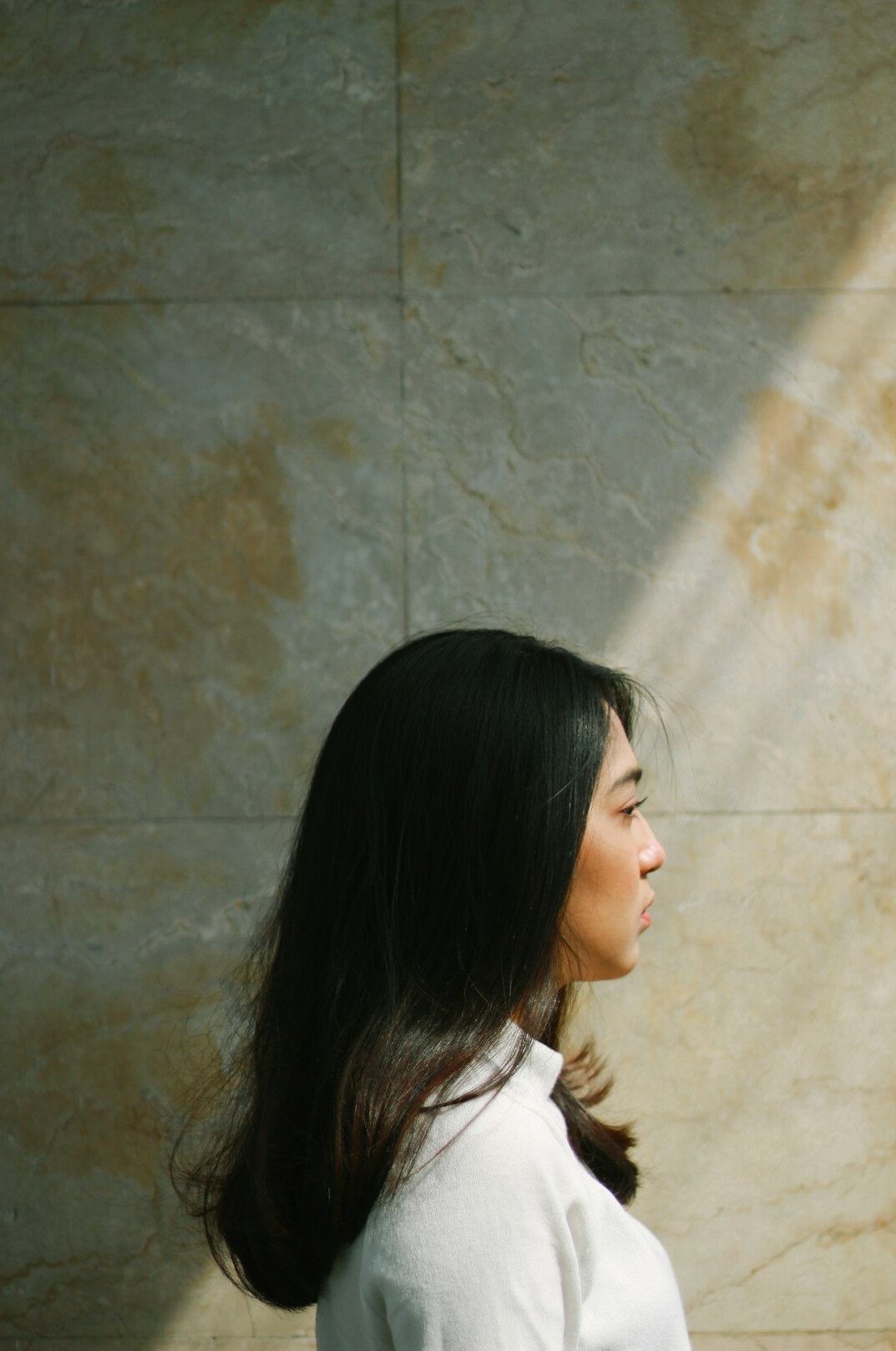 Portrait of a woman with dark hair smiling