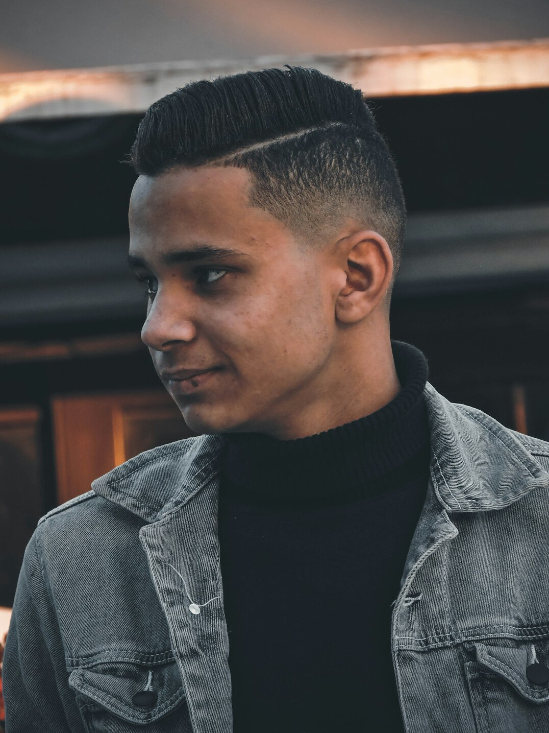 Portrait of a man with a short haircut