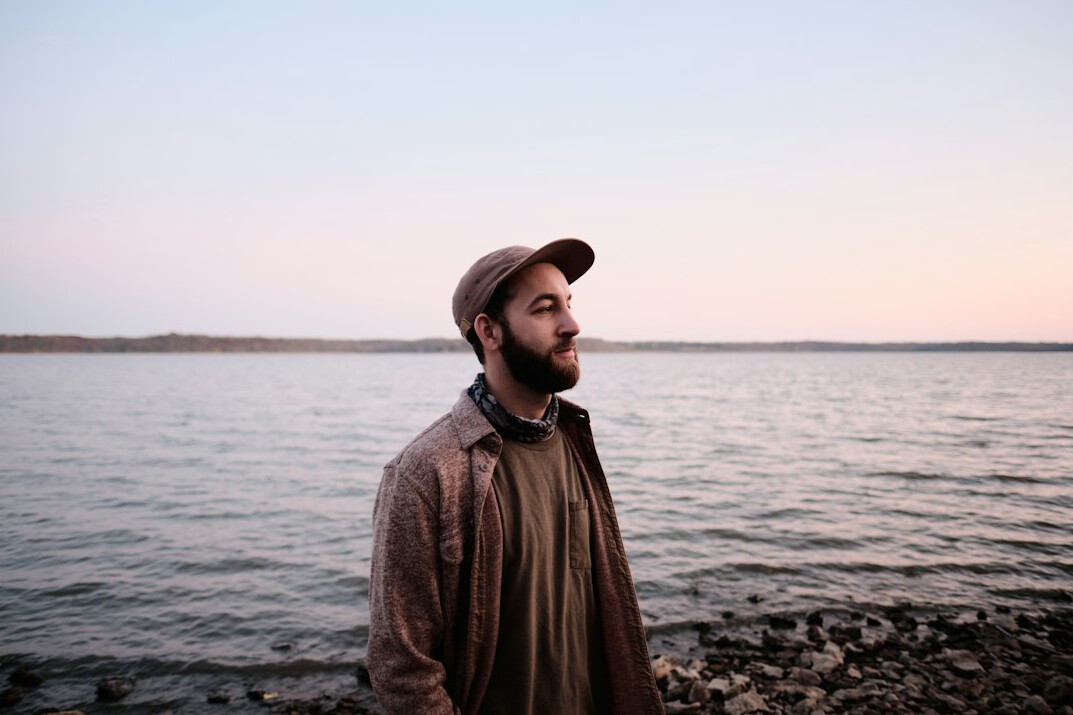Portrait of a bearded man looking at the camera